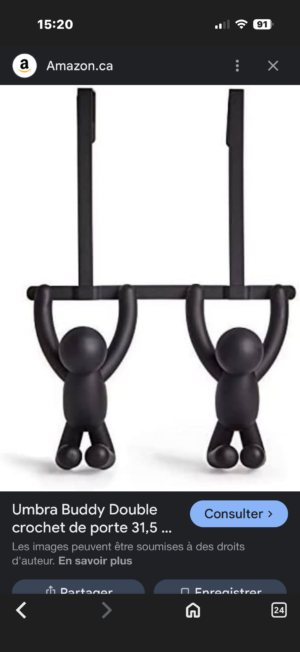 Crochet de porte original Umbra Très pratique au bureau.