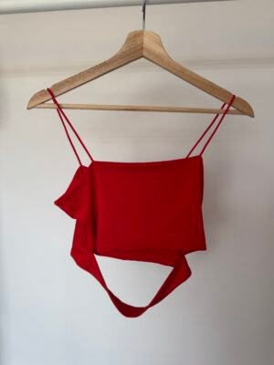 Crop top rouge S