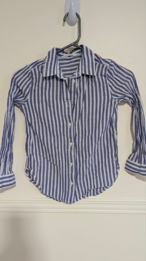 chemise rayée bleu H&M gr 8-9