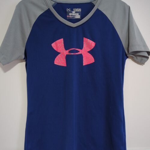 chandail bleu et gris Heatgear , jeune medium