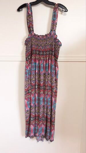 robe avec bustier élastique multicolore