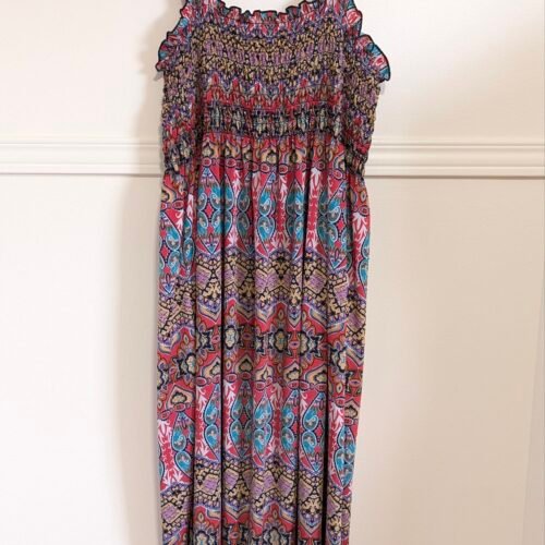 robe avec bustier élastique multicolore