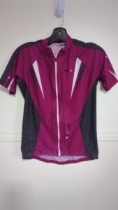 chandail de vélo 🚴‍♀️ Louis Garneau, fushia et gris, semble small