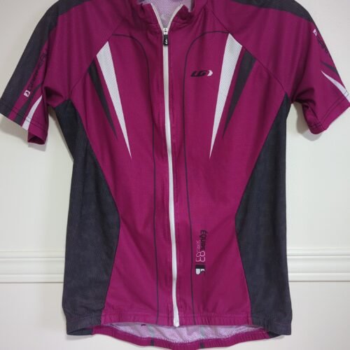 chandail de vélo 🚴‍♀️ Louis Garneau, fushia et gris, semble small