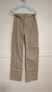 pantalon beige gr8 avec élastique à la taille