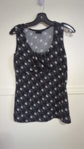 camisole Protex noire à ronds blancs