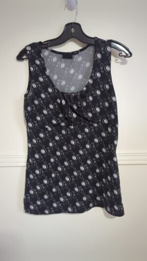 camisole Protex noire à ronds blancs