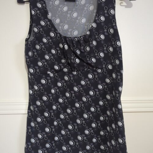 camisole Protex noire à ronds blancs