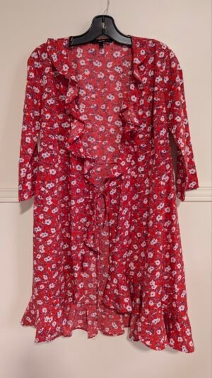 tunique/par-dessus rouge fleurie, Vero moda