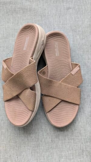 sandales skechers goga mat, vieux rose, gr 8