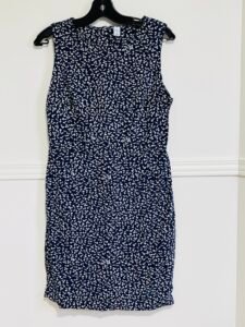 Belle robe bleue marine fleurie Old Navy