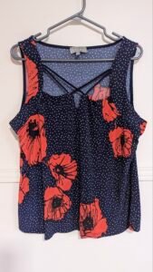 camisole à fleurs rouges Laura