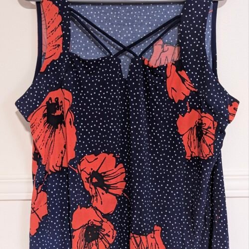 camisole à fleurs rouges Laura