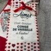 Duo de linges à vaisselle avec emporte-pièce en forme de ♥️