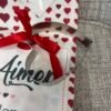 Duo de linges à vaisselle avec emporte-pièce en forme de ♥️