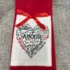 Duo de linges à vaisselle avec emporte-pièce en forme de ♥️